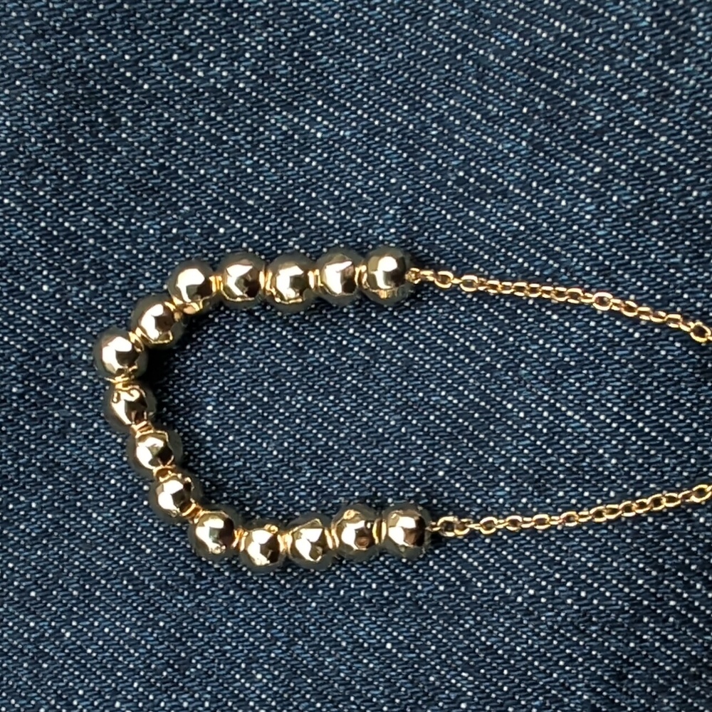 Gorjana Laguna Elegant Gold Beaded Adjustable Bracelet - Picture 2 of 3